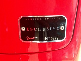 Exclusive Number Plate On Vespa VX125